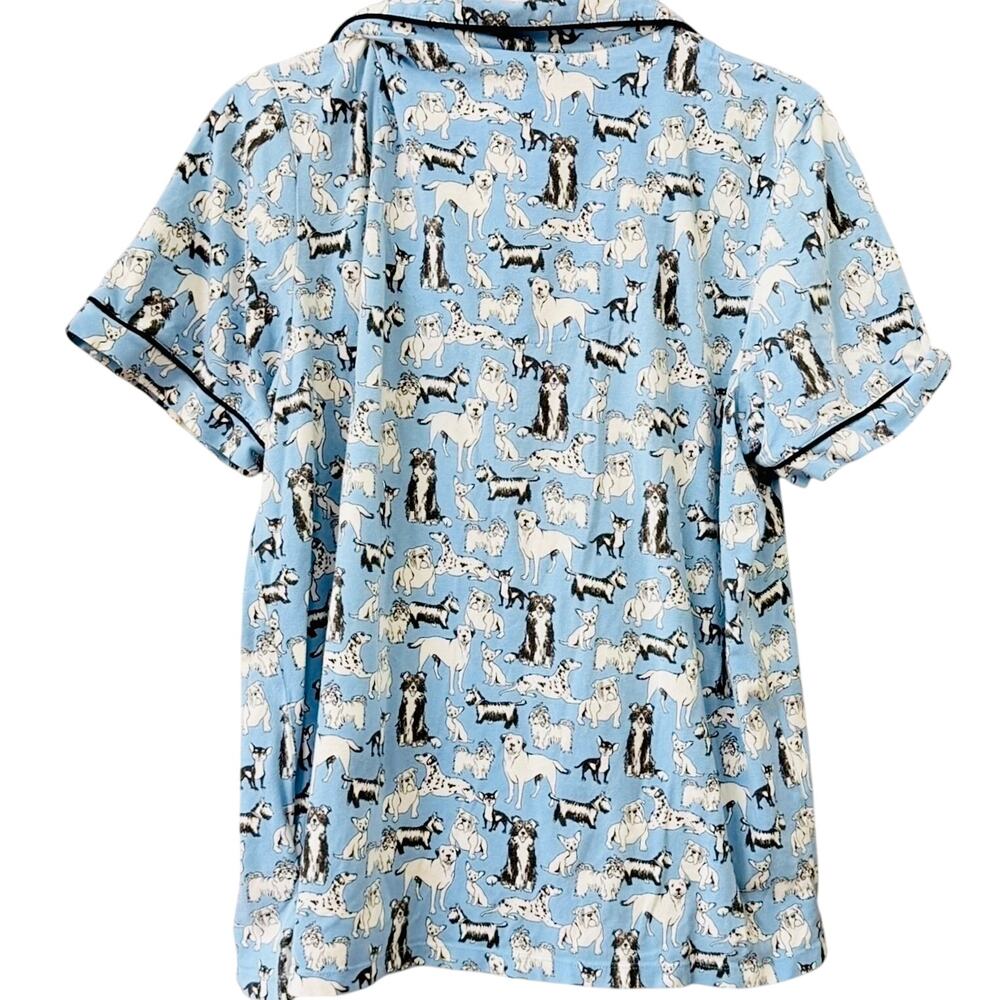 EUC Bedhead Puppy Love Light Blue Organic Cotton Shortie Pajama Set Size Medium - Picture 2 of 6